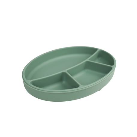 Assiette compartimentée silicone Jaune miel+Vert cactus 6 - vertbaudet enfant 