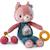 Peluche d'activités jeanne le chat (29 cm) Rose, bleu, jaune 1 - vertbaudet enfant 