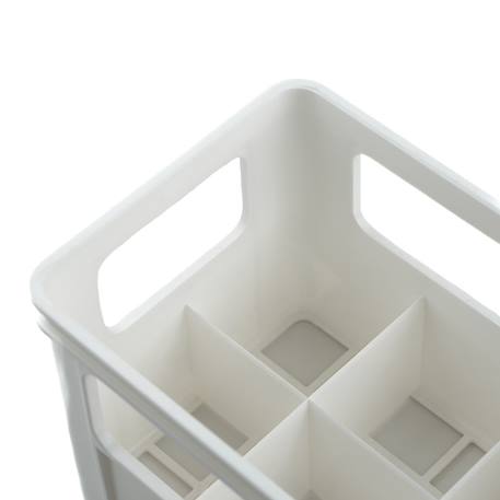 Bac à 6 biberons Blanc+Gris charme 4 - vertbaudet enfant 