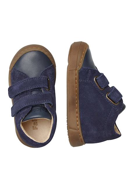 Baskets en cuir et suède snopes vl Marine-+Marron- 4 - vertbaudet enfant 