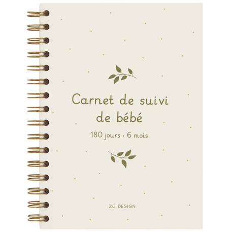 Carnet de suivi de bébé feuille (0-6 mois) Ecru 1 - vertbaudet enfant 