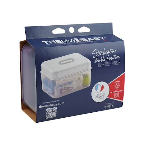 Stérilisateur micro-ondes Blanc+Prune+Vert 5 - vertbaudet enfant 