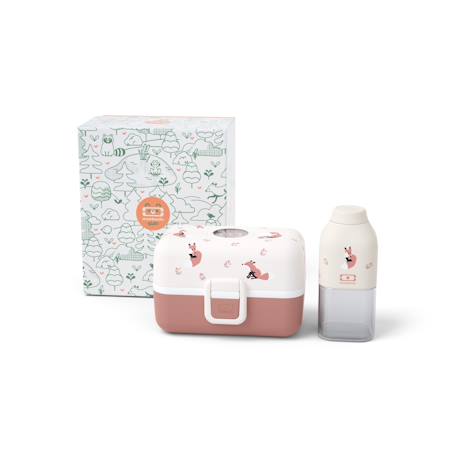 Coffret cadeau enfants lunch box tresor 800ml Cannelle fox+Vert raccoon 2 - vertbaudet enfant 