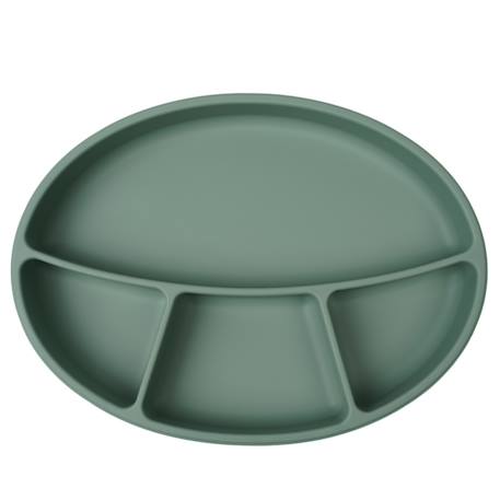 Assiette compartimentée silicone Jaune miel+Vert cactus 10 - vertbaudet enfant 