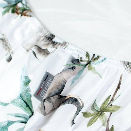 Drap-housse en satin de coton safari Safari, vert, gris, blanc 5 - vertbaudet enfant 