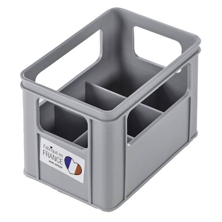 Bac à 6 biberons Blanc+Gris charme 6 - vertbaudet enfant 