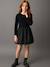 Robe boule fille bi-matière anthracite 1 - vertbaudet enfant 