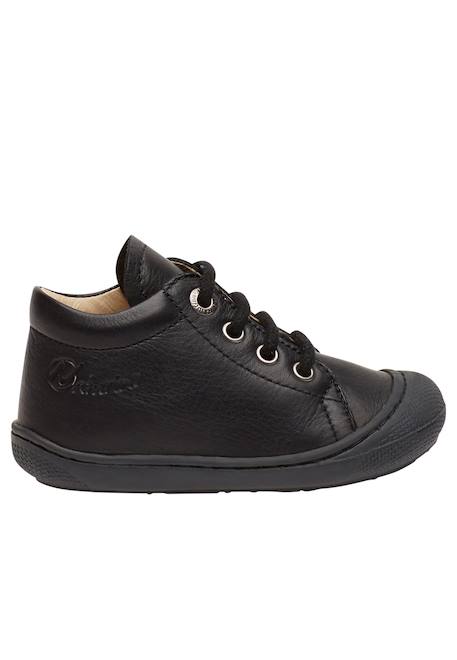 Chaussures premiers pas en cuir cocoon Bordeaux-+Noir-+Vert foncé- 6 - vertbaudet enfant 