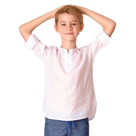 Chemise  été  - cérémonie bohème  robinson Blanc 2 - vertbaudet enfant 