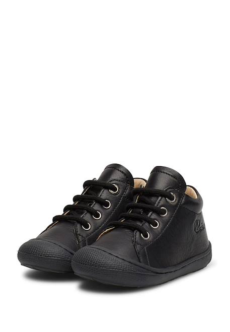 Chaussures premiers pas en cuir cocoon Bordeaux-+Noir-+Vert foncé- 10 - vertbaudet enfant 