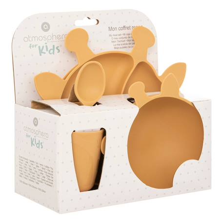 Set repas vaisselle 4 pièces enfant Moutarde+Ocre 2 2 - vertbaudet enfant 