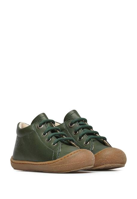 Chaussures premiers pas en cuir cocoon Bordeaux-+Noir-+Vert foncé- 12 - vertbaudet enfant 