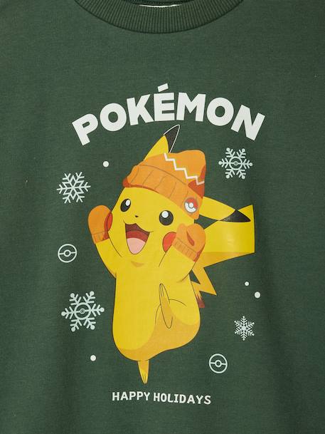 Sweat noël Pokémon garçon coton vert sapin 3 - vertbaudet enfant 