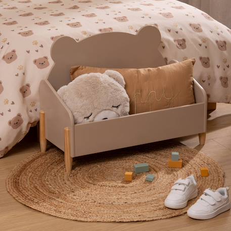 Coffre de rangement - douceur Beige+Blanc+Rose 1 - vertbaudet enfant 