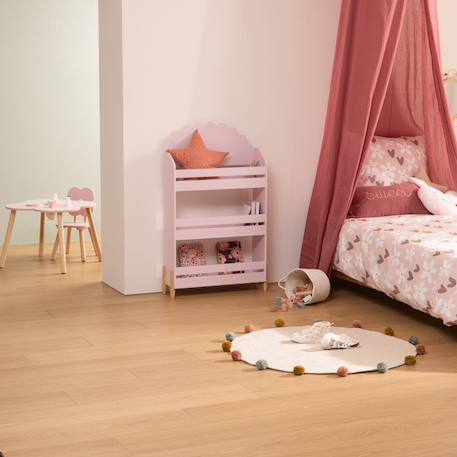 Bibliothèque - douceur Beige+Blanc+Rose 12 - vertbaudet enfant 