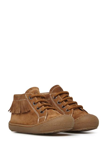 Chaussures premiers pas en suède july one Beige+Marron- 7 - vertbaudet enfant 