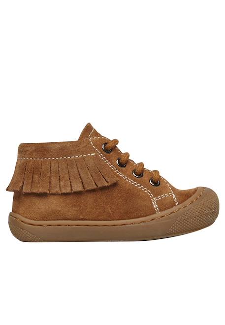 Chaussures premiers pas en suède july one Beige+Marron- 6 - vertbaudet enfant 