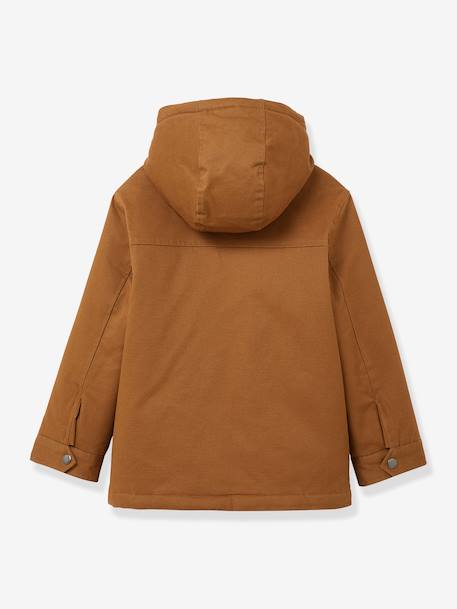 Parka chaude garçon caramel+marine 2 - vertbaudet enfant 