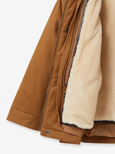 Parka chaude garçon caramel+marine 3 - vertbaudet enfant 