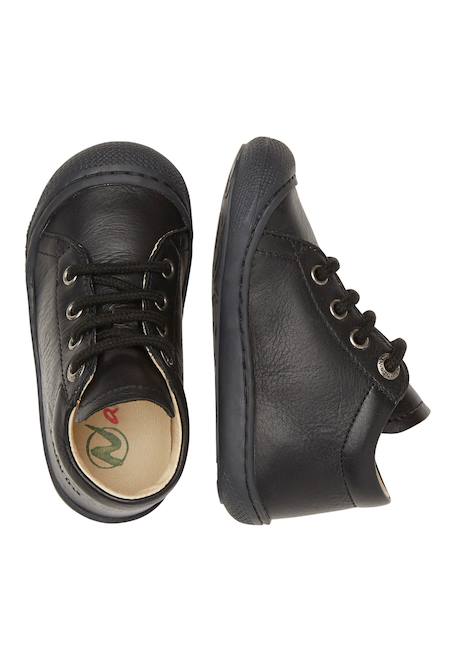 Chaussures premiers pas en cuir cocoon Bordeaux-+Noir-+Vert foncé- 9 - vertbaudet enfant 