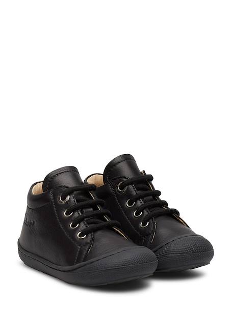 Chaussures premiers pas en cuir cocoon Bordeaux-+Noir-+Vert foncé- 7 - vertbaudet enfant 