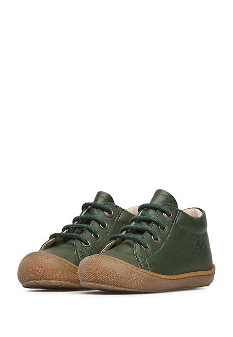 Chaussures premiers pas en cuir cocoon Bordeaux-+Noir-+Vert foncé- 15 - vertbaudet enfant 