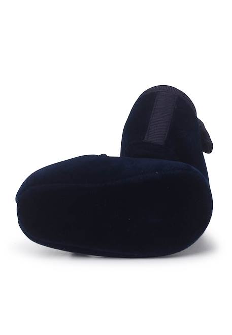 Babies en velours avec fermeture auto-agrippante Bleu marine+Bordeaux+Rose pâle 3 - vertbaudet enfant 