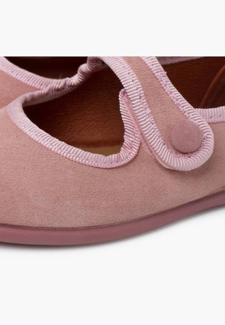 Babies en suède avec à scratch Beige+Bleu marine+Bordeaux+Gris+Rose+Taupe 28 - vertbaudet enfant 