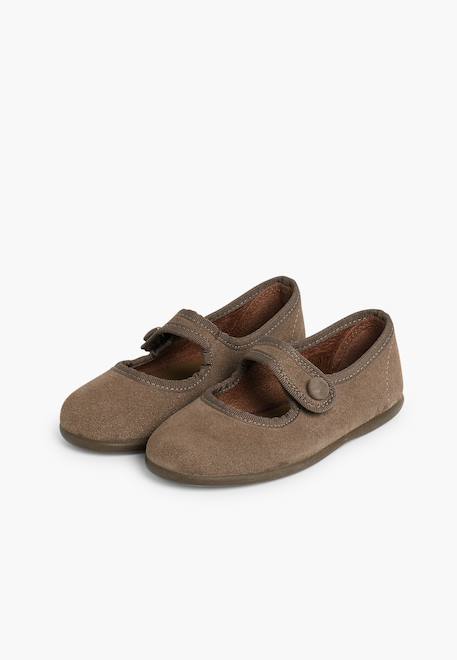 Babies en suède avec à scratch Beige+Bleu marine+Bordeaux+Gris+Rose+Taupe 32 - vertbaudet enfant 