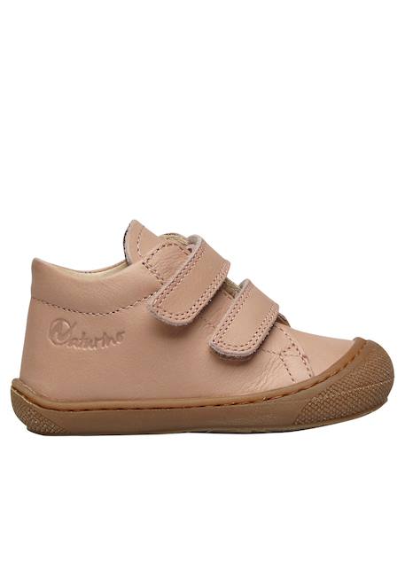 Chaussures premiers pas en cuir cocoon vl Beige-marron+Rose poudré-+Rose-beige- 6 - vertbaudet enfant 