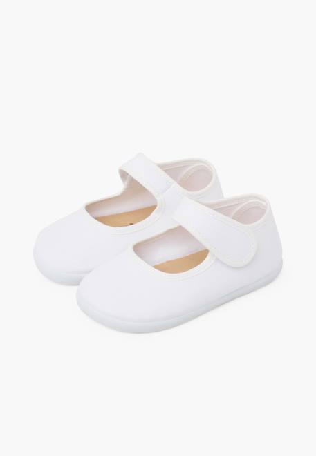 Babies barefoot en toile fermeture large Blanc+Bleu marine+Rose claire+Rouge 4 - vertbaudet enfant 