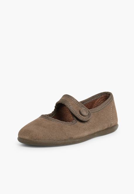 Babies en suède avec à scratch Beige+Bleu marine+Bordeaux+Gris+Rose+Taupe 30 - vertbaudet enfant 