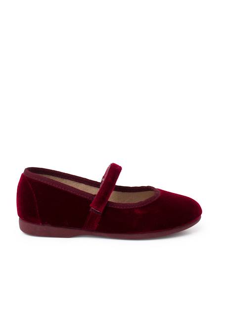 Babies velours fille bride fine à scratch Bordeaux+Gris+Noir 1 - vertbaudet enfant 
