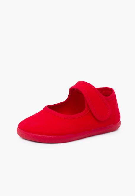 Babies barefoot en toile fermeture large Blanc+Bleu marine+Rose claire+Rouge 20 - vertbaudet enfant 