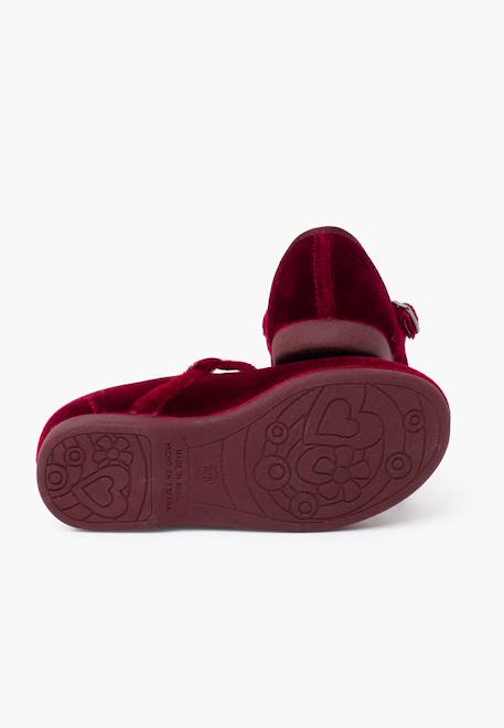 Babies velours fille petit nœud Bordeaux+Gris+Rose pâle 3 - vertbaudet enfant 