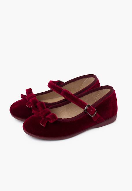 Babies velours fille petit nœud Bordeaux+Gris+Rose pâle 4 - vertbaudet enfant 