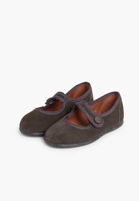 Babies en suède avec à scratch Beige+Bleu marine+Bordeaux+Gris+Rose+Taupe 20 - vertbaudet enfant 