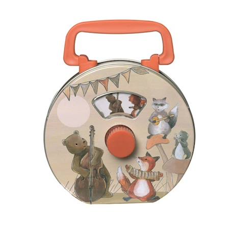 Boite à musique en métal musiciens Beige 1 - vertbaudet enfant 