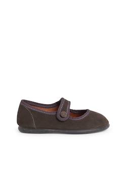 Chaussures-Chaussures fille 23-38-Ballerines, babies-Babies en suède avec à scratch