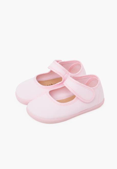 Babies barefoot en toile fermeture large Blanc+Bleu marine+Rose claire+Rouge 16 - vertbaudet enfant 