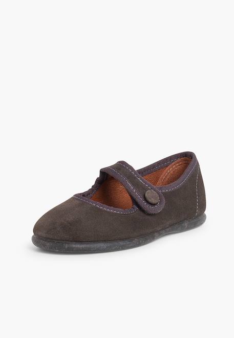 Babies en suède avec à scratch Beige+Bleu marine+Bordeaux+Gris+Rose+Taupe 18 - vertbaudet enfant 