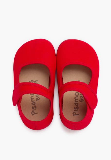 Babies barefoot en toile fermeture large Blanc+Bleu marine+Rose claire+Rouge 23 - vertbaudet enfant 
