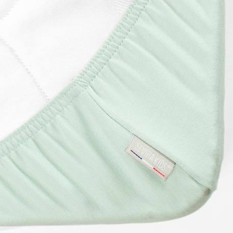 Drap housse en coton jersey uni Beige+Blanc+Écru+Pêche+Vert amande+Vert de gris 20 - vertbaudet enfant 