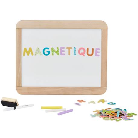Ardoise d'écolier en bois, double face Beige 2 - vertbaudet enfant 
