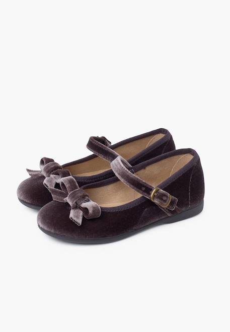 Babies velours fille petit nœud Bordeaux+Gris+Rose pâle 10 - vertbaudet enfant 