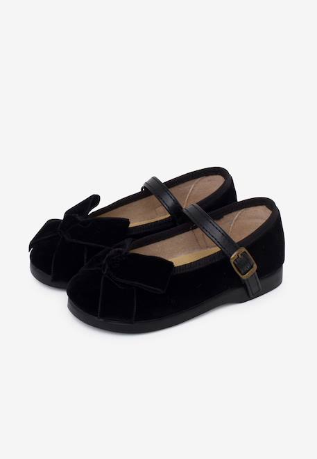 Babies bride simili cuir nœud velours Noir 4 - vertbaudet enfant 