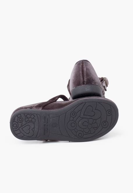 Babies velours fille petit nœud Bordeaux+Gris+Rose pâle 9 - vertbaudet enfant 