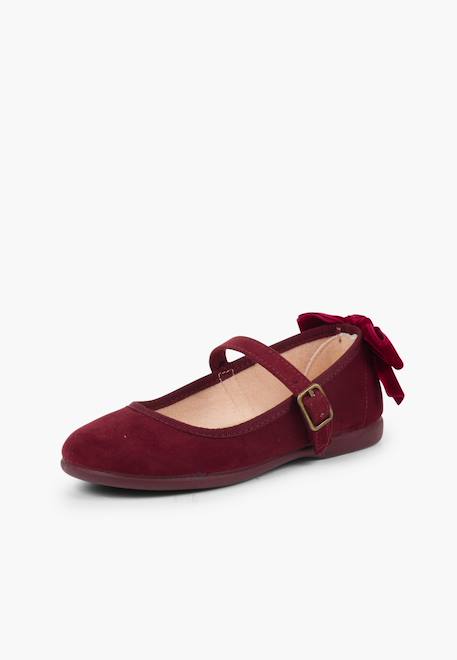 Babies à boucle et noeud arrière velours Bleu marine+Bordeaux+Gris+Rose 8 - vertbaudet enfant 