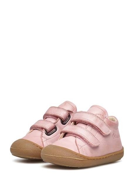 Chaussures premiers pas en cuir cocoon vl Beige-marron+Rose poudré-+Rose-beige- 15 - vertbaudet enfant 