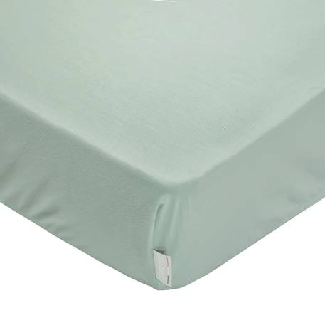 Drap housse en coton jersey uni Beige+Blanc+Écru+Pêche+Vert amande+Vert de gris 23 - vertbaudet enfant 
